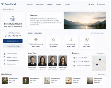 Layout TrauerPortal