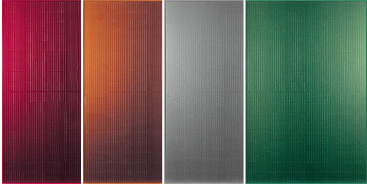 FuturaSun Silk Nova in Rot, Orange, Silber und Grün