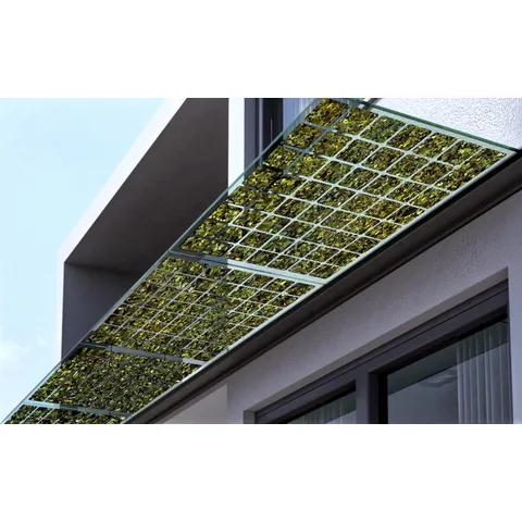 PV-Vordach mit Glas-Glas-Modulen